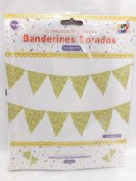 Banderines Plateados y Dorados  Glitter