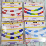 Guirnalda Panal Varios Colores. 4 unidades x 2 Mts.  Cada Una.