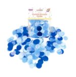Confetti Circulo 2.3 cm. Color Caribe  ( Colores Celeste - Turquesa - Azul Brillante )