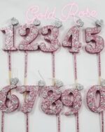 Velas Numeros Chicos Gibreados de Telgopor. Varios Colores. - Imagen 5