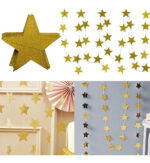 Guirnalda Estrellitas Doradas Glitter Por 1,5 Mts
