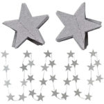 Guirnalda Estrellitas Plateadas Glitter Por 1,5 Mts