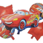 Set Globos Personajes Metalizados Cars Importados x 5 Unidades