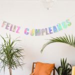 Banderin De Feliz Cumpleaños Iridiscente