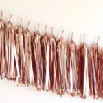 Guirnalda de Borlas Gold Rose Metalizadas 3 Metros