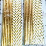 Sorbete de Polipapel  Dorado Metalizado Mixto x 24 Unidades