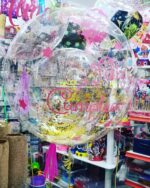 GLOBO BURBUJA PERSONALIZADO CON GLITTER Y HELIO 18 PULGADAS - Imagen 36