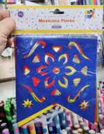 Banderin Mexicano FLORES De 2 Mts.
