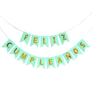 Banderin Feliz Cumpleaños Con Stamping Dorado Varios Colores - Cotillón ...