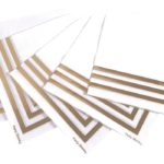 Servilletas Blanca Bordes Dorados Por 12 Unidades