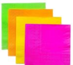 Servilletas Fluo Multicolor  Por 20 Unidades - Imagen 2