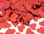 Confetti Corazon 3 cm. Rojo Metalizado - Imagen 2