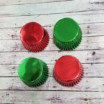 Pirotines N10 Cupcake Metalizados Negro Rojo o Verde x 10 Unidades