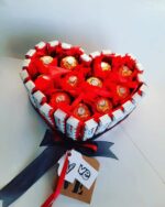 CORAZON DULCE : Corazon de Chocolates Kinder y Ferrero Con Tarjeta Toda Ocacion