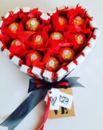 CORAZON DULCE : Corazon de Chocolates Kinder y Ferrero Con Tarjeta Toda Ocacion - Imagen 3