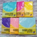Servilletas Tissue Lisa Color Pleno x 20 . Varios Colores
