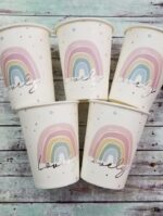 Vaso Polipapel ArcoIris Lovely  x 10 Stamping Plata