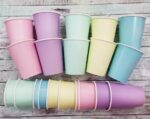 Vaso Polipapel Pasteles x 8 Por Color
