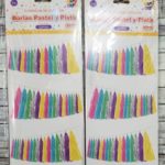 Banderin de Borlas Pasteles y Plateado. 36 Piezas. 3 Mts.