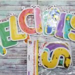 Banderin Banner FELICIDADES Burbuja Con Confetti Multicolor  3mts.