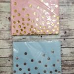 Servilletas Lunares Dorados Rosa o Plateado Celeste x 12 Unidades