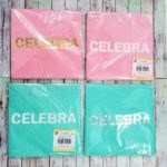 Servilletas CELEBRA Rosa o Celeste x 12 Unidades
