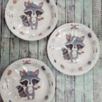 Plato Polipapel Mapache  x 6 Unidades