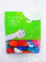 Globos Fiesta Loca Comunes 9 Pulgadas x 50  Multicolor - Imagen 2