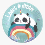 Plato de Polipapel Panda  x 6 Unidades.