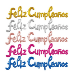 Set Globos Metalizados  Feliz Cumpleaños Cursivo .Muchos Colores Disponibles