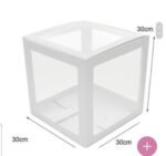 Caja Paredes Traslucidas Para Llenar con Globos o Otro Uso. Solo Caja. Vacia. Sin letra. 30x30x30.