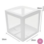 Caja Paredes Traslucidas Para Llenar con Globos o Otro Uso. Solo Caja. Vacia. Sin letra. 30x30x30. 10 Unidades