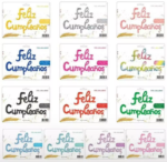 Set Globos Metalizados  Feliz Cumpleaños Cursivo .Muchos Colores Disponibles - Imagen 2