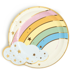 Platos Arco Iris con Stamping x 8