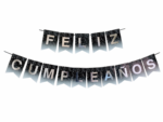 Banderin Feliz Cumpleaños Confetti Stamping Dorado Varios Colores - Imagen 2