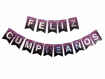 Banderin Feliz Cumpleaños Confetti Stamping Dorado Varios Colores