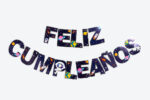 Banderin Feliz Cumpleaños Espacio Stamping Plata