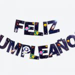 Banderin Feliz Cumpleaños Espacio Stamping Plata