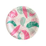 Platos Polipapel x 8 Hojas Verdes y Rosas