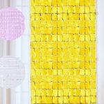 Cortina Metalizada BRICK WALL CUADRADA Espejo Dorada Plata