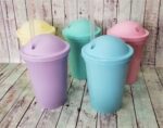 Vasos Milkshake Pasteles Multicolores x 10 - Imagen 2