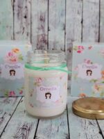 VELA NATURAL DE SOJA EN FRASCO  PERSONALIZADO CON IMPRECION COMUN NO STAMPING