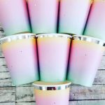 Vaso Polipapel Degrade Pastel Silver Magic x 10