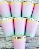 Vaso Polipapel Degrade Pastel Silver Magic x 10