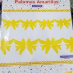 Guirnalda Comunion Palomas Amarillas . Mide 3,6 Mts.
