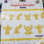 Guirnalda Comunion Angeles Dorados Glitter. Mide 3 Mts.