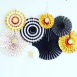 Set Rosetas Metalizadas Negras y Doradas x 8 Unidades Varias Medidas.