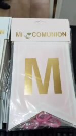 Banderin MI COMUNION Rosa o Celeste - Imagen 3