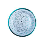 Plato Polipapel Celeste Stamping Estrellas Celeste  x 8