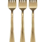 Tenedor Premiun Baño Dorado x 10  Unidades